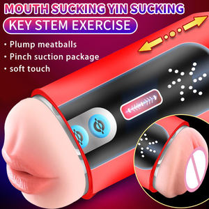 热卖二合一逼真口腔自慰蜗牛双头飞机杯男士自慰杯 - Product Image 2