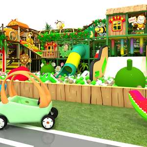 Trampolines de Aventura Infantiles Personalizados Estilo Bosque Rústico Aoleao, Piscina de Pelotas, <span class=keywords><strong>Toboganes</strong></span> LED para una Experiencia Inmersiva - Product Image 3