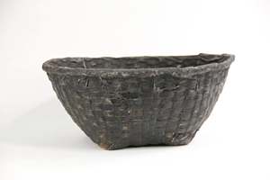 Canne tissée noire vintage, panier thaïlandais tissé à la main, organisateur de décoration rustique, design sculpté unique, polyvalent pour les occasions de mariage - Product Image 2