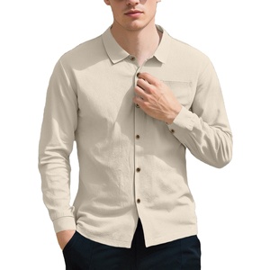 Camicie da Uomo 100% Cotone, <span class=keywords><strong>Camicia</strong></span> Autunnale Spessa Stile Cowboy di Alta Qualità, <span class=keywords><strong>Camicia</strong></span> Casual in <span class=keywords><strong>Jeans</strong></span> Tinta Unita con Bottoni - Product Image 2