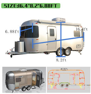 รถเทรลเลอร์สำหรับเดินทางสำหรับครอบครัว4คนรถเทรลเลอร์หรูหรารถบ้านคาราวานอลูมิเนียมขนาด4x4 - Product Image 3