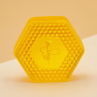 Jabón de Miel Hidratante, Suavizante y de Limpieza Profunda, Natural para Rostro y Cuerpo, para Todo Tipo de Piel, Seca y Sensible, 100g, Jabón Transparente Hecho a Mano con Miel