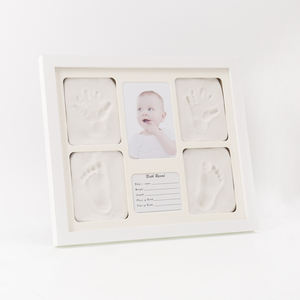 Cornice Specchio per Impronte di Mani e Piedi del Bambino in Legno Impermeabile Regalo per il Primo Anno Cento Giorni Regalo per <span class=keywords><strong>Neonato</strong></span> Completo di Luna - Product Image 2