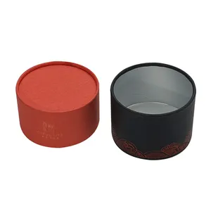 Benutzer definierte Papp zylinder Lose blatt Tee Kaffee Verpackungs box Runde Kraft papier Tube Verpackung
