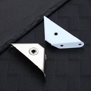 Connecteur d'angle triangulaire en acier inoxydable Tainiu, nickelé, support de fixation en fer, peint en blanc - Product Image 4