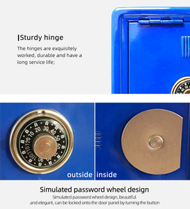 Cao An Ninh Kim Loại Hai Phím Chữ Số Kết Hợp An Ninh Key Khóa Trẻ Em Xách Tay Con Heo Đất Ngân Hàng Mini Tiền An Toàn Hộp - Product Image 4