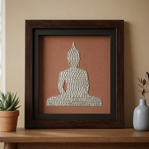 Marco de Fotos de Buda en Latón Plateado para Fiestas de Cumpleaños, Año Nuevo y Acción de Gracias - Product Image 2
