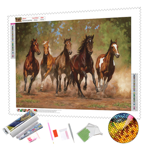5d Diamant Malerei Pferde Acryl Runde Quadrat Voll bohrer DIY Diamant Kunst Malerei Kits für Erwachsene Home Wand dekoration - Product Image 1