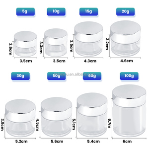5g 10g 20g <b>Small</b> Clear Concentrate <b>Jars</b> with Lids for Wax Oil Empty PP Cosmetic Containers Bulk Airtight Cream Bottle - Product Image 6