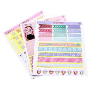 Fabricant de feuilles d'autocollants décoratifs personnalisés pour agendas et journaux, feuilles d'autocollants découpés <span class=keywords><strong>sur</strong></span> mesure - Product Image 5