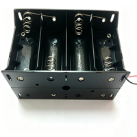 Boîtier de batterie ABS noir personnalisé pour piles AA 6V avec fils de connexion pour projets électroniques DIY et alimentation