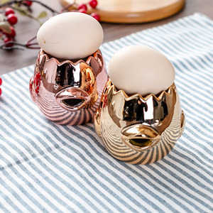 Séparateurs d'œufs en céramique blancs et jaunes, mignons et pratiques, pour la cuisine (vente en gros) - Product Image 2