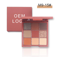 Palette de fards à paupières 9 couleurs, imperméable, à paillettes fines, métallique, polyvalente, marque privée, multichrome, éclat durable