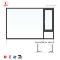 Fenêtres à battant vers l'extérieur en alliage d'aluminium robuste de marque supérieure à connexion hybride Ultra-étroite pour les appartements pivotants Villas sans couture