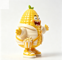 Figurine de collection personnalisée en PVC et ABS, motif maïs de dessin animé, statue d'art fabriquée en Chine, figurine de designer sur mesure OEM pour la vente en gros aux marques