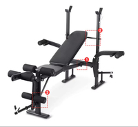 Banc de musculation personnalisé, pliable, durable, en acier/métal, banc de musculation pour l'entraînement en force en intérieur avec logo personnalisé