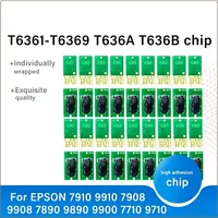 Chip de Repuesto para Cartuchos de Tinta T6361 T6369 T636A para Impresora de Inyección de Tinta de Formato Ancho Epson Serie 7910 9910 7710 9710