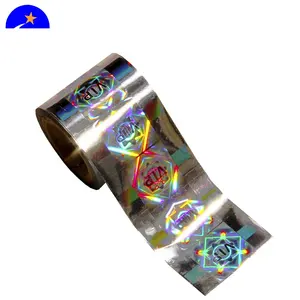 Supplied hot stamping hologram,hot stamping foil label, Custom LOGO Hologram fixed position hot stamping label for clothing