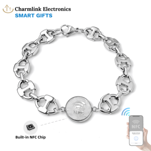 Pulsera Inteligente Multifuncional <span class=keywords><strong>de</strong></span> Acero Inoxidable con NFC, Tarjeta <span class=keywords><strong>de</strong></span> Acceso, para Uso Comercial y Social, Regalo Promocional 213, OEM/ODM - Product Image 1