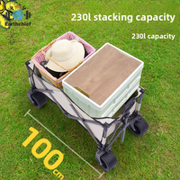 Chariot de camping pliable ultra-léger et portable pour l'extérieur, idéal pour le camping-car, les marchés et les courses