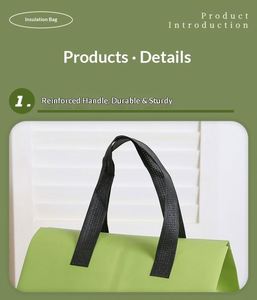 Fashionable Insulated Cooler Bag Waterproof Non-woven Fashion Cooler Bag Picnic Cooler Delivery Bag - Product Image 5