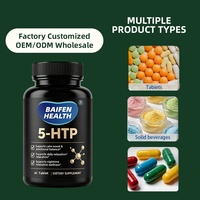 Complément alimentaire quotidien pour adultes, extrait de 5-HTP en comprimés, marque privée OEM/ODM, haute concentration, facile à avaler, compatible végétalien, pour une humeur calme