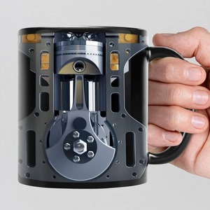 Cilindro Motor <span class=keywords><strong>Diseño</strong></span> Taza <span class=keywords><strong>de</strong></span> cerámica 12 oz Mecánico Motor Taza <span class=keywords><strong>de</strong></span> café Regalo perfecto <span class=keywords><strong>para</strong></span> él Hijo Papá Marido - Product Image 1