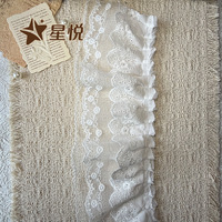 Bordure en dentelle à double couche brodée de fleurs |   Dentelle pour ourlets de jupes, poignets, tenues Lolita, robes de mariée et décoration intérieure – Direct Usine