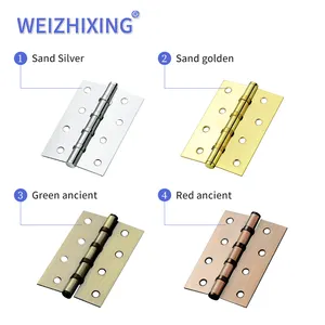 Weizhixing-Charnière de porte en bois à roulement à billes en fer robuste de 4 pouces, roulement de charnière de meuble d'armoire