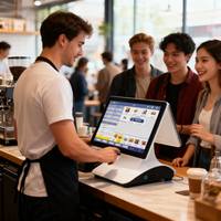 Système de point de vente tout-en-un pour restaurant à écran tactile, ordinateur de bureau, système de caisse enregistreuse Android, terminal de point de vente