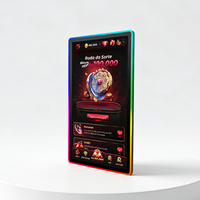 Pantalla Táctil PCAP de 27 Pulgadas con Luz LED Halo, de Grado Comercial, Funcionamiento Continuo 24/7 para Señalización Digital y Juegos