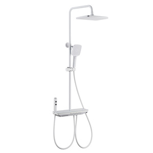 Jboyuan Shower Set With Piano Key Control Digital Display Tempered Glass Shelf Ambient Light Top Spray - Product Image 5