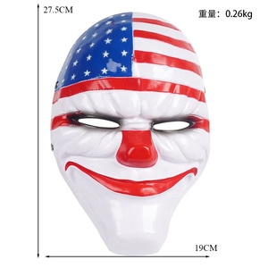 หน้ากากตัวตลกสำหรับตกแต่งงานปาร์ตี้หน้ากากฮาโลวีนมีสีสันที่แตกต่างกันอุปกรณ์ประกอบฉากการถ่ายภาพ - Product Image 2