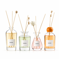 Bouteille en verre vide personnalisée pour diffuseur à bâtonnets, forme unique, 100ml 150ml 200ml, dégradé givré, logo personnalisé pour emballage de parfum