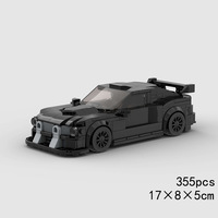 Jouets de construction éducatifs en plastique ABS compatibles MOC, voitures de course très vendues, pour enfants, vente en gros
