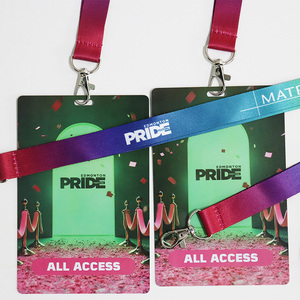 Koפיי פלסטיק קשיח מותאם אישית כל גישה Vip כרטיס כרטיס כרטיס מזהה עובד עם רצועת צוואר לאירועים - Product Image 5