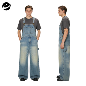 XUCHANG Original Designer Custom Vintage Classic Cotton <strong>Dungaree</strong> Jumpsuit Manufacturer Jeans Oversized Washed Denim Overalls Men - Product Image 1