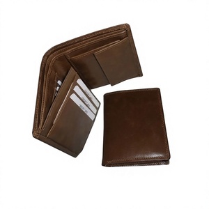 Best Selling Antique Polished Leather Star Pattern Open Waterproof Wallet Handcrafted Folding Design Embroidery <b>Letter</b> - Product Image 1