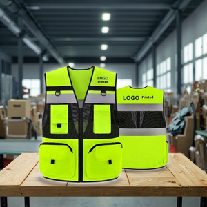 Vêtements de <span class=keywords><strong>gilets</strong></span> réfléchissants de sécurité de vente chaude avec l'utilisation multi-poches d'activité de <span class=keywords><strong>porte</strong></span> - Product Image 4