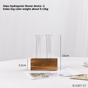 Macetas y Jardineras Decorativas Creativas para Mesa, Contenedor Hidropónico Verde con Tubo de Ensayo y Adorno de Florero - Product Image 6