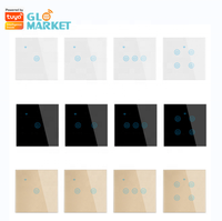 Global market – interrupteur sans fil Tuya ZigBee, télécommande intelligente EU 1/2/3/4 Gang Glass Touch avec commande vocale Alexa Google, nouvelle Version