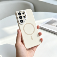 JOYPORODO S117 Nouveau produit Coque en silicone liquide avec support pour objectif d'appareil photo pour Samsung S26 S25 S24 Ultra Coque magnétique pour iPhone