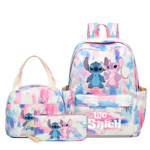 Tuta in tre pezzi grazioso con cuciture a cartoni animati zaini impermeabili borsa da pranzo <span class=keywords><strong>astuccio</strong></span> ad alta capacità per scolari per bambini - Product Image 2