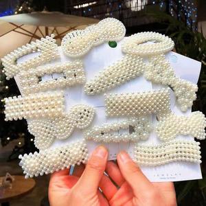 Ins moda mujeres niñas elegante perlas Clips dulce tocado ornamento horquillas pasadores diadema accesorios para el cabello - Product Image 1