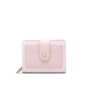 <strong>Small</strong> Tweed Spring and Summer Women Wallet <strong>Zip</strong> <strong>Around</strong> Card Slot With Snap Pocket OEM ODM Manufacturer Cute Ladies Coin <strong>Purse</strong> - Product Image 1
