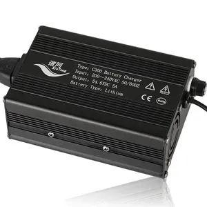 Carregador de bateria de íon de lítio c300, carregador de bateria de íon de lítio de 12v 24v 36v 48v 60v 72v 15a 10a 6a 5a 4a 3a lipo, carregador de bateria para máquina de limpeza