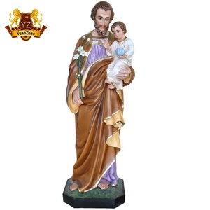 Resina artesanía escultura religiosa San José escultura fibra de vidrio mármol San José estatua - Product Image 1