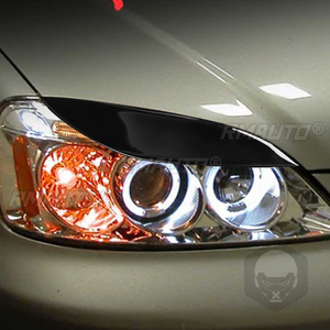 ฝาครอบตกแต่งขอบไฟหน้าสีดำ 1 คู่ สำหรับ Honda Civic 2001 2002 2003 สติ๊กเกอร์ติดขอบไฟหน้า - Product Image 6