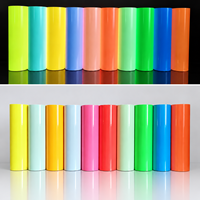 Film thermocollant (HTV) photoluminescent fluorescent PU lumineux, hautement personnalisable, facile à décoller pour vêtements – Nouveauté !