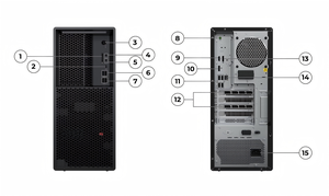 คอมพิวเตอร์เดสก์ท็อปเวิร์กสเตชันแบบบาง Slim SFF Intel Core i7 SSD กราฟิกในตัว เครื่องสำนักงานขนาดกะทัดรัด ThinkStation P3 Tower - Product Image 5